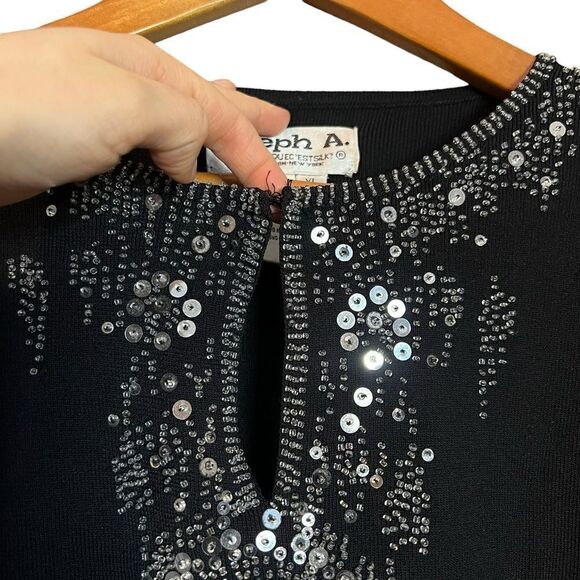 Joseph A. Black‎ beaded blouse. Size xl - Picture 2 of 8